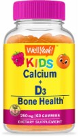 WellYeah Calcium 500mg + Vitamin D3 1000 IU (25 mcg) Gummies for Kids 60 Count