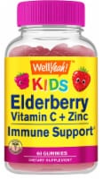 WellYeah Elderberry Gummies for Kids with Vitamin C and Zinc Berry Flavor 60 Count