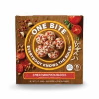 One Bite 3 Meat Mini Pizza Bagels
