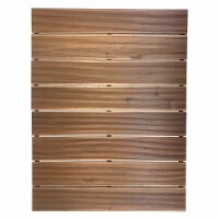 Wood Art Brown Bathroom Rugs 32 x 42 ,NonSlip Thermo-Treated Sustainable Wood Boho Bath Mats
