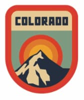 Colorado Mountain Tangerine Sunrise Sticker Perspective: Main