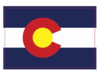 Colorado Mountain Colorado State Flag Sticker Perspective: Main