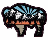 Colorado Mountain Bison Range Sticker Perspective: Main