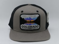 Colorado Limited Taupe Maroon Bells Trucker Hat Perspective: Main