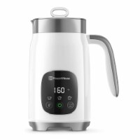 Maestri House Large Capacity Smart Adjustable Integrated Milk Frother Pot, White