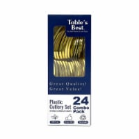 Table's Best™ Plastic Cutlery Set - Gold Perspective: Main