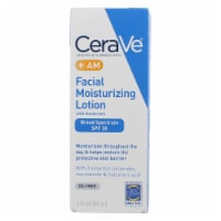 CeraVe AM Oil Free Facial Moisturizing Lotion, SPF 30, 3 fl oz (2 pack) (Bundle)