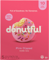 Donutful™ Pink Dipped Vanilla Cake Mini Donuts Perspective: Main