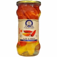 O'Valley Farms - Aji Limo, Whole Peruvian Limo Chili Peppers (Hot), 20 oz
