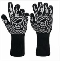 Commercial Chef Heat Resistant Oven Mitts - Aramid Fiber - BBQ Grilling Gloves for Cooking