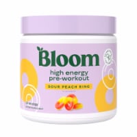 Bloom Sour Peach Ring High Energy Pre-Workout Supplement Powder Perspective: Main
