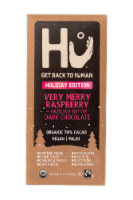 Hu® Holiday Edition Very Merry Raspberry + Hazelnut Butter Dark Chocolate Bar Perspective: Main