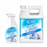 Clear 'n' Bright - Natural Glass Cleaner Ready to Use 24oz Spray + Refill