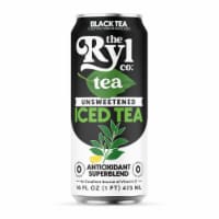 Ryl™ Unsweetened Antioxidant Superblend Zero Sugar Iced Black Tea Single Can Perspective: Main