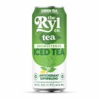 Ryl™ Unsweetened Antioxidant Superblend Zero Sugar Iced Green Tea Single Can Perspective: Main