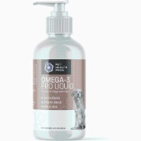 Pet Health Pros - Omega 3 Pro Liquid Fish Oil Supplement for Dogs and Cats; 8oz Bottle; Clear Perspective: Main