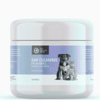 Dog and Cat Ear Cleaning Wipes; Cucumber Melon Scented; Pack of 100; Green