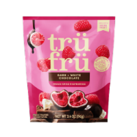 Tru Fru Grab & Share Freeze Dried Raspberries in White & Dark Chocolate Perspective: Main