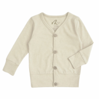 Organic Neutral Cardigan in Natural Undyed Cotton - Natural