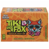 New Realm Brewing Company® Tiki Like a Fox Tropical Hazy IPA Beer Cans Perspective: Main