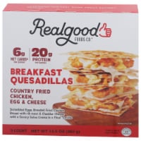 Real Good Foods Co.® Country Fried Chicken Egg & Cheese Frozen Breakfast Quesadillas Perspective: Main
