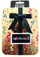 Surface Packaging Celebrate Confetti Rectangle Gift Card Holder Tin Perspective: Main