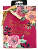 Surface Packaging Birthday Floral Rectangle Gift Card Holder Box Perspective: Main