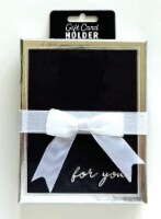 Surface Packaging For You Black & Silver Rectangle Gift Card Holder Box Perspective: Main