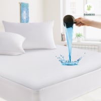 MarCielo 100% Bamboo Viscose Surface Waterproof Knit Mattress Protector Stretch up to 21