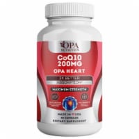 OPA NUTRITION Heart Health Coenzyme CoQ10 200mg High Absorption Capsules - 30 Ct