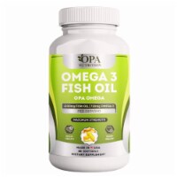 OPA NUTRITION Omega Fish Oil 1200mg, Burpless and Lemon Flavor for Heart Health - 60 Ct