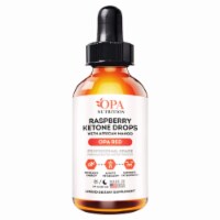 OPA NUTRITION Red Raspberry Ketones Drops for Women & Men for Faster Keto Weight Loss - 60 ml