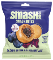 Chia Smash Cashew Butter & Blueberry Jam Snack Bites Perspective: Main