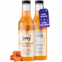 Javy Premium Caramel Coffee Syrup, Low Calorie – Low Sugar, Coffee Bar Accessories