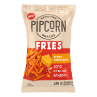 Heirloom Snacks Fiery Cheddar Pipcorn Fries Perspective: Main