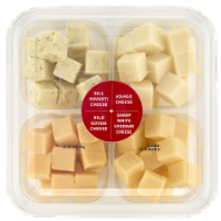 Upper Cut Elevated Assorted Cheese Cube Tray Perspective: Main