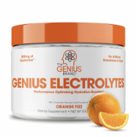 Genius ELECTROLYTES Powder Drink Mix, ORANGE - Natural Hydration Supplement Sugar Free