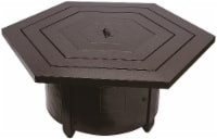 Hiland F-HEX-FPT Hammered Bronze Hexagon Fire Pit - Large