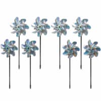 BIRD BLINDER Premium Repellent PinWheels - Silver Holographic Spinners (Set of 8)