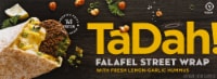Tadah! Lemony Roasted Garlic Hummus Falafel Wrap