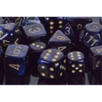 Chessex Manufacturing 27427 Scarab Royal Blue With Gold Numbering Dice Set Of 7