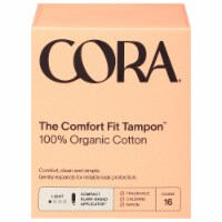 Cora® Organic Light Cotton Tampons