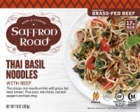 Saffron Road Thai Basil Noodles with Beef Gluten-Free Frozen Meal Perspective: Main