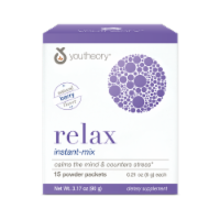 Youtheory Relax Natural Berry Flavor Instant-Mix Powder Packets