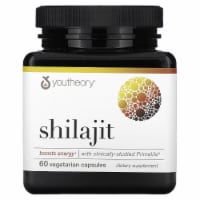 Youtheory Shilajit, Pure Himalayan Superfoood, Energy Support, 60 Vegetarian Capsules Perspective: Main