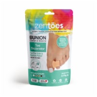 ZenToes Gel Toe Separators - Overlapping Toes, Bunion Corrector and Spacer - 4 Pack (Beige)