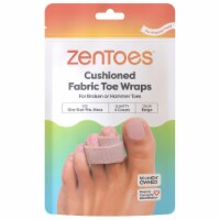 ZenToes Broken Toe Wraps, Cushioned Bandages, Hammer Toe Separator Splints - 4 Pack