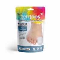 ZenToes 6 Pack Gel Toe Caps - Cushions and Protects Big Toes from Rubbing - (Large, White)