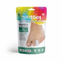 ZenToes 6 Pack Gel Toe Caps - Cushions and Protects Toes from Rubbing - (Small, White)