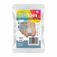 ZenToes Gel Toe Separators with No Loop, Corrector Pads for Bunions, Corns - 6 Pack (Medium)